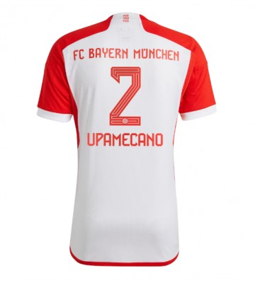 Maillot de foot Bayern Munich Dayot Upamecano #2 Domicile 2023-24 Manches Courte